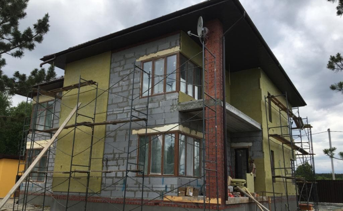 Монтаж фасада частного дома Чусовской тракт 12 км